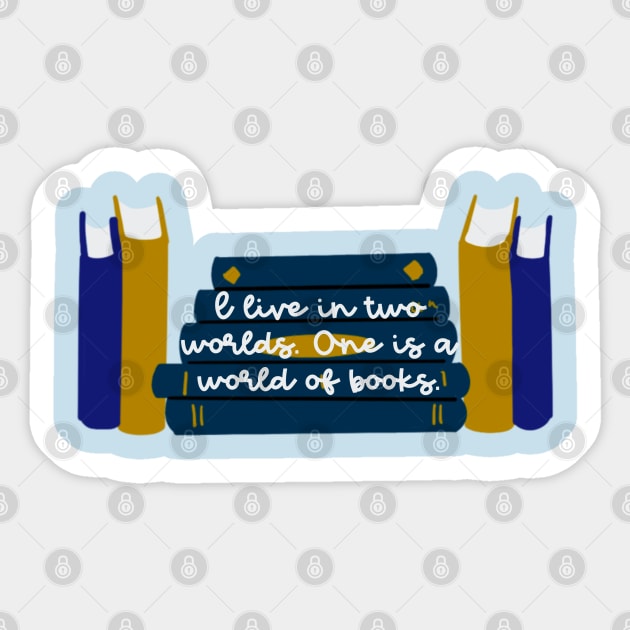 World of Books 2 Sticker by CaffeinatedWhims